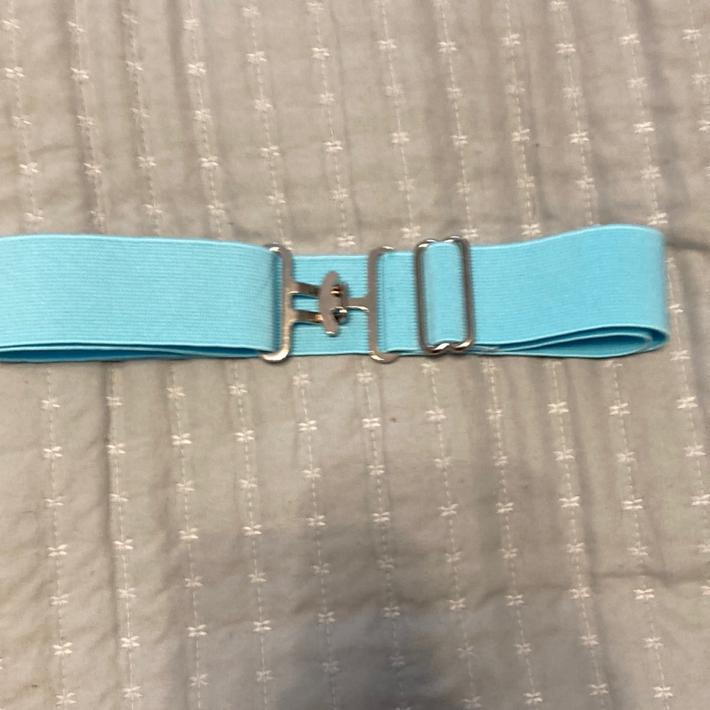 1.5 in blue elastic belt for equestrians